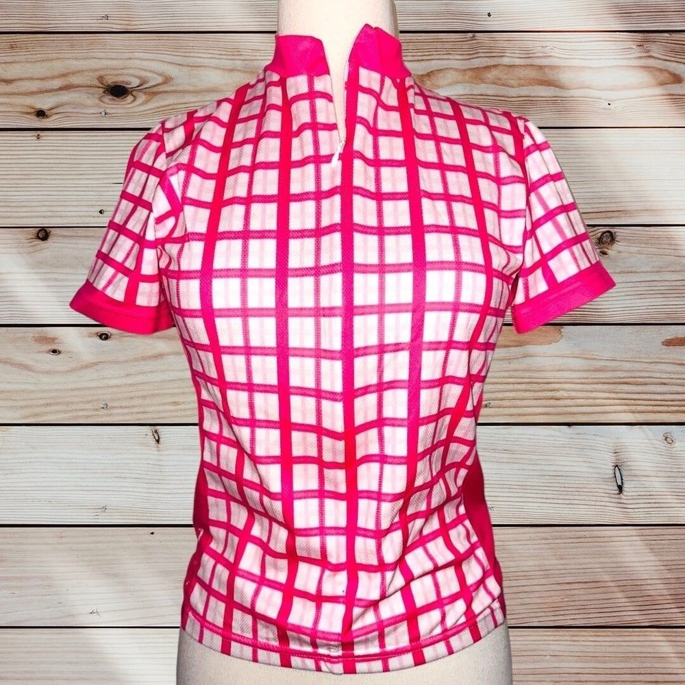E1 Primal women's‎ cycling shirt top Pink Plaid Small